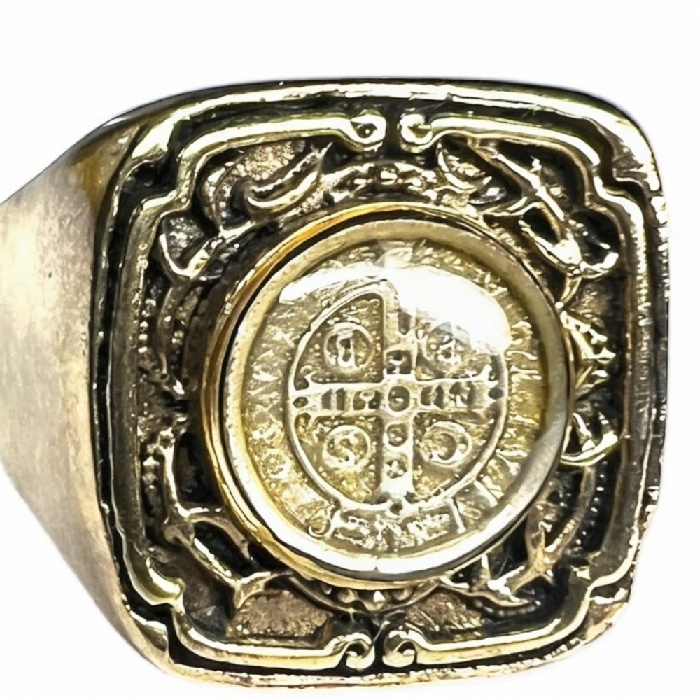 Vintage Virgins, Saints and Angels ring size 9.5 - 10 Gold Vermeil over sterling